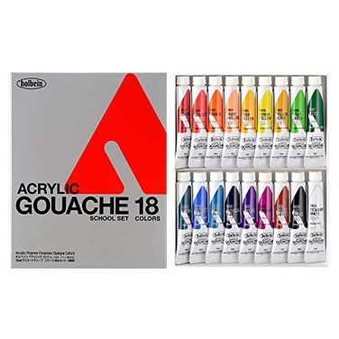 Holbein Acrylic Designer Gouache Set of 18 12 ml Tubes