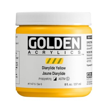 Golden Heavy Body Acrylic Dairylide Yellow 8 oz Jar