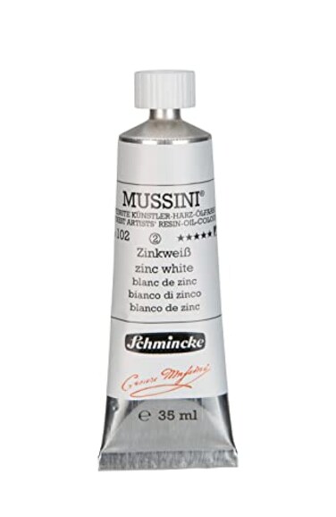 Schmincke MUSSINI finest artists resin oil colors zinc white 35 ml