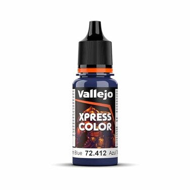 Vallejo Xpress Color Storm Blue 18 ml 06 floz Speedy Application and Drying Vibrant and Saturated Tones Allows Colors to Flow Easily over the Miniature Surface