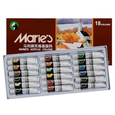 Marie's Maries Extra Fine Acrylic Set of 18 12 ml Tubes