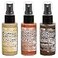 Ranger Tim Holtz Distress Oxide Sprays 3 Colors Including Antique Linen Tea Dye and Walnut Stain Bundle of 3 Items
