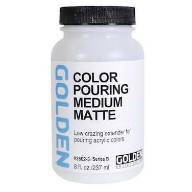 GOLDEN Color Pouring Medium Matte by 8 fl oz Jar Professional Acrylic Medium SemiTransparent