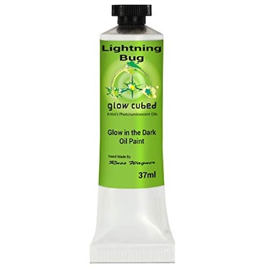 Glow Cubed Lightning Bug 37ml Glow In The Dark Artist Professional Oil Paint Luminescent Phosphorescent SelfLuminous Paint