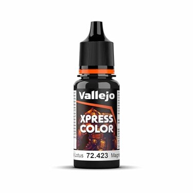 Vallejo Xpress Color Black Lotus 18 ml 06 floz Speedy Application and Drying Vibrant and Saturated Tones Allows Colors to Flow Easily over the Miniature Surface