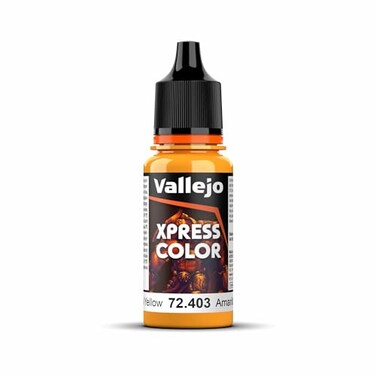 Vallejo Xpress Color Imperial Yellow 18 ml 06 floz Speedy Application and Drying Vibrant and Saturated Tones Allows Colors to Flow Easily over the Miniature Surface