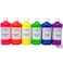 milo Fluorescent Neon Washable Tempera Paint 16 oz Bottles 6 Colors Made in the USA Glows UV in Black Light Safe NonToxic Paint for Arts Crafts Poster Window Classroom School Project