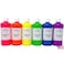 milo Fluorescent Neon Washable Tempera Paint 16 oz Bottles 6 Colors Made in the USA Glows UV in Black Light Safe NonToxic Paint for Arts Crafts Poster Window Classroom School Project
