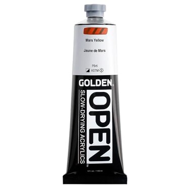 GOLDEN OPEN SlowDrying Acrylics Mars Yellow 5 fl oz tube Professional Acrylic Paint SemiOpaque