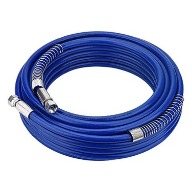 FUNTECK 50ft Upgraded Airless Paint Hose for Graco Sprayers Reinforced Brass Wire Braid 4300 PSI