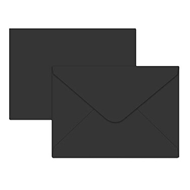 YINUOYOUJIA A7 Envelopes 100 Pack Black Envelopes 5x7 V Flap Invitation Envelopes Perfect for PhotoCards Invitation Wedding Announcements Baby Shower525 x 725 black