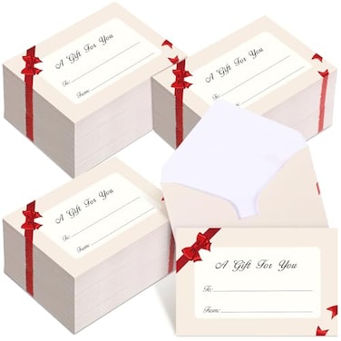 Gueevin 600 Pcs Mini Gift Card Envelopes Holiday Card Sleeves Gift Holder Small Envelopes Bulk for Note Mailing Office Wedding Birthday Party 369 x 269 inRedBow