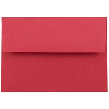 JAM PAPER 4Bar A1 Colored Invitation Envelopes 3 58 x 5 18 Red Recycled 100Pack