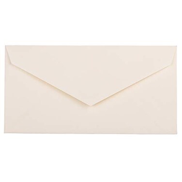 JAM PAPER Monarch Strathmore Invitation Envelopes 3 78 x 7 12 Natural White Wove 50Pack