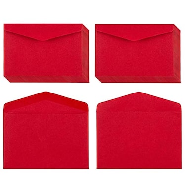 Homtable 120 Pack Mini Red Envelopes Small SelfAdhesive Kraft Paper Envelopes for Valentines Christmas Cards Invitations 413276