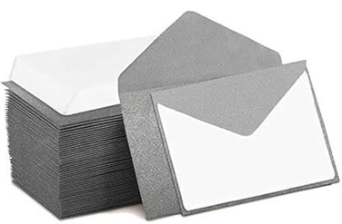 Purple Q Crafts Mini Envelopes Silver 4 x 275 Gift Card Envelopes EasySeal Business CardGift Card Envelopes 140 Pack with Cards