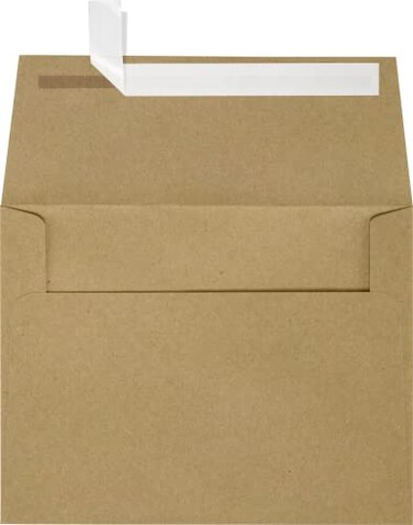 LUXPaper A7 Invitation Envelopes for 5x7 Cards Peel Press 5 14 x 7 14 Grocery Bag Brown 70lb Text 50 Qty