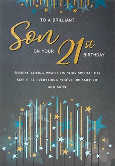 Piccadilly Greetings Regal Publishing Modern Milestone Age Birthday Card 21st Son 9 x 6 inches