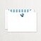 CraneCo. Crane Engraved Blue Hydrangea Correspondence Card Pearl White CC3765