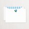 CraneCo. Crane Engraved Blue Hydrangea Correspondence Card Pearl White CC3765