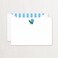 CraneCo. Crane Engraved Blue Hydrangea Correspondence Card Pearl White CC3765