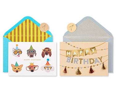 Papyrus Birthday Cards Dogs and Banner 2Count