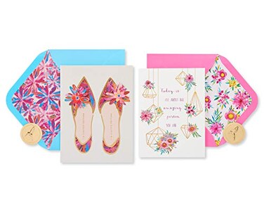 Papyrus Birthday Cards for Her Shoes and Terrarium 2Count