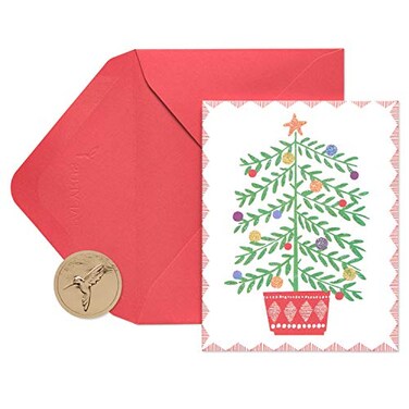 Papyrus Boxed Christmas Cards with Envelopes Merry Little Christmas Christmas Tree 20Count