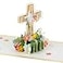 Hallmark Signature Paper Wonder Religious Pop Up Card Cross with Flowers for Birthdays Baptisms Confirmations