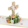 Hallmark Signature Paper Wonder Religious Pop Up Card Cross with Flowers for Birthdays Baptisms Confirmations