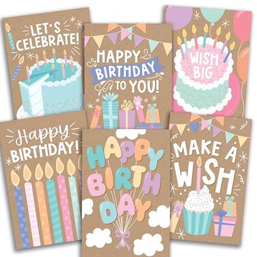 Hadley Designs Happy Birthday Cards Bulk with Envelopes 54 Assorted Birthday Cards for Kids Adults Bulk Greeting Card Pack for Office Generic Bday Notecards with Envelopes Designed in USA