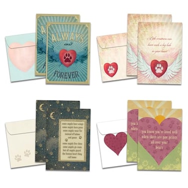Tree-Free Greetings TreeFree Greetings Forever Friends Pet Sympathy Card Assortment 5 x 7 Inches 8 Cards and Envelopes per Set GA31528