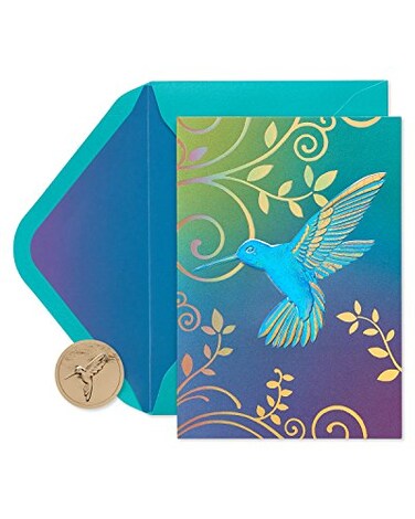 Papyrus Blank Cards with Envelopes Hummingbird 12Count