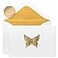 Papyrus Blank Cards with Envelopes Gold Butterfly 14Count