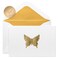 Papyrus Blank Cards with Envelopes Gold Butterfly 14Count