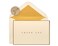 Papyrus Thank You Cards with Envelopes Gold Border 16Count