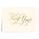 Designer Greetings Bulk Blank ThankYou Cards for All Occasions Pale Yellow and Gold FoilEmbossed Script 100 Pack Thank You Script Beige Gold