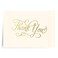 Designer Greetings Bulk Blank ThankYou Cards for All Occasions Pale Yellow and Gold FoilEmbossed Script 100 Pack Thank You Script Beige Gold