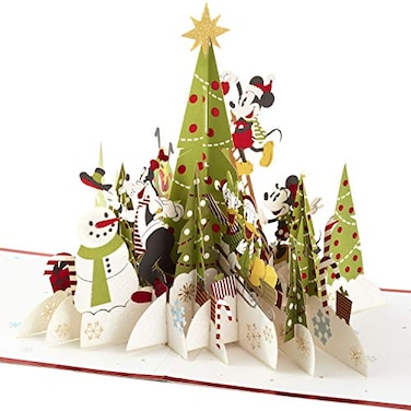 Hallmark Signature Paper Wonder Pop Up Christmas Card Mickey Mouse and Friends