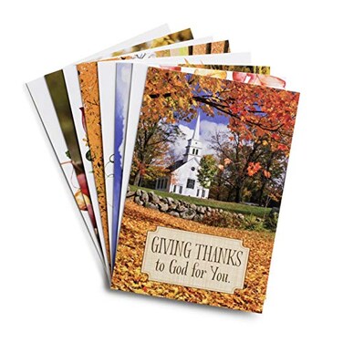 DaySpring Thanksgiving Blessings 8 Fall Design Assortment with Scripture 24 Thanksgiving Boxed Cards Envelopes 70927
