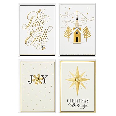 Image Arts Boxed Religious Christmas Cards Assortment Peace on Earth 4 Designs 24 Cards with Envelopes