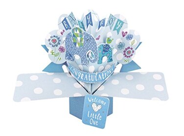 Second Nature Pop Ups New Baby Boy PopUp Greeting Card Original Second Nature 3D Pop Up Cards
