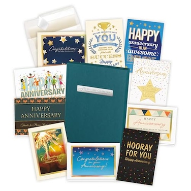 The Gallery Collection Anniversary Cards Assortment Box 35 Cards Foil Embossing Anniversary Employee