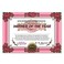 Beistle Mother Of The Year Certificate Greeting 1pc
