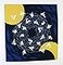 Maeda-senkou Maedasenkou Furoshiki Japanese Wrapping Cloth Moon Dancing Rabbit 19 x 19 inches