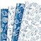 JarThenaAMCS 8 Sheet Summer Ocean Wrapping Paper White Blue Seashell Fish Gift Wrap Paper Folded Flat Under the Sea Art Papers for DIY Crafts Gift Wrapping27 x 20 Inch