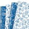 JarThenaAMCS 8 Sheet Summer Ocean Wrapping Paper White Blue Seashell Fish Gift Wrap Paper Folded Flat Under the Sea Art Papers for DIY Crafts Gift Wrapping27 x 20 Inch