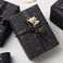 MAYPLUSS Wrapping Paper Roll 17in x 165Ft Luxury Thick Black Gold Foil Flakes Marvelous Satin Texture Matte Gift Wrap Paper for Birthdays Anniversaries Christmas Fathers Day