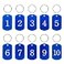 StayMax Aluminum Numbered Key Tags ID Tag 150 Blue