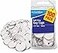 1InTheOffice 100 Pack Metal Key Tags with Split Ring and White Card Labels